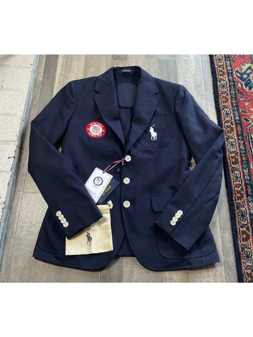Polo Ralph Lauren NWT 2020 USA Olympics Womens 4 Opening Ceremony Blazer Navy - Picture 14 of 14